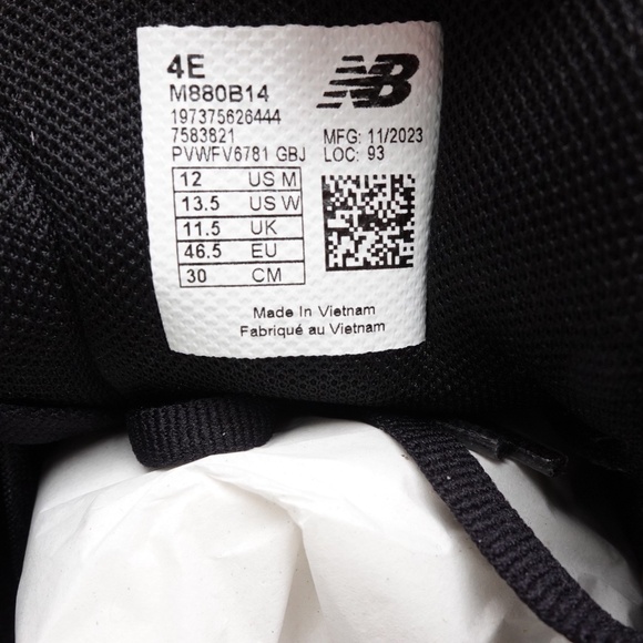 NEW Size 12 XWIDE 4E Men's New Balance Fresh Foam X 880v14 Sneakers M880B14 - Picture 2 of 6
